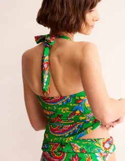 Levanzo Halter Tankini Top-Kelly Green, Paisley Azure-Boden Online