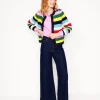 Libby Knitted Jacket-Poppy Red, Blue Multi-Boden Cheap