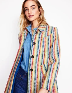 Lincoln Stripe Coat-Rainbow Twill Stripe-Boden Best