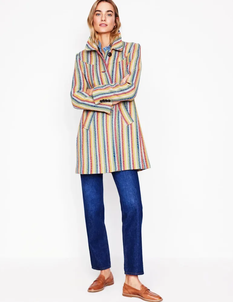 Lincoln Stripe Coat-Rainbow Twill Stripe-Boden Best