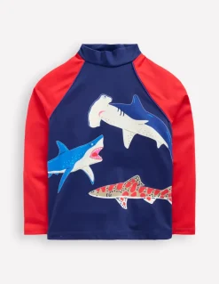 Logo Rash Vest-College Navy Sharks-Boden Outlet