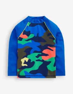 Logo Rash Vest-Multi Rainbow Camo-Boden Hot