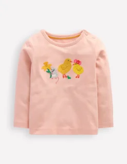 Long Sleeve Logo T-shirt-Chalk Pink-Boden Cheap