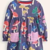 Long Sleeve Printed Tunic-Starboard Blue Mushrooms-Boden Cheap
