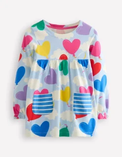 Long Sleeve Printed Tunic-Misty Blue Balloon Sky-Boden Discount