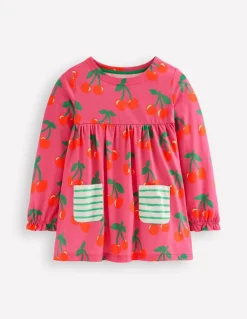 Long Sleeve Printed Tunic-Sorbet Pink Cherries-Boden Flash Sale
