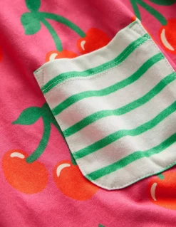 Long Sleeve Printed Tunic-Sorbet Pink Cherries-Boden Flash Sale