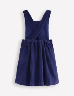 Lucilla Pinafore Dress-Starboard Blue Cherries-Boden Flash Sale