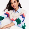 Lydia Cashmere Jumper-Multi, Zig Zag-Boden Online