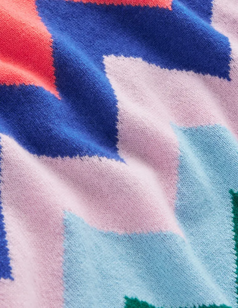 Lydia Cashmere Jumper-Multi, Zig Zag-Boden Online