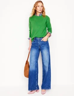 Lydia Cashmere Jumper-Paradise Green-Boden New
