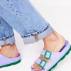 Lyla Double Buckle Slide-Lavender Purple-Boden Store