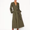 Maeve Trim Jersey Midi Dress-Classic Khaki-Boden Online