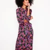 Marcia Jersey Midi Shirt Dress-Multi, Paisley Fusion-Boden Shop