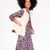 Marcia Jersey Midi Shirt Dress-Milkshake, Decorative Flora-Boden Hot