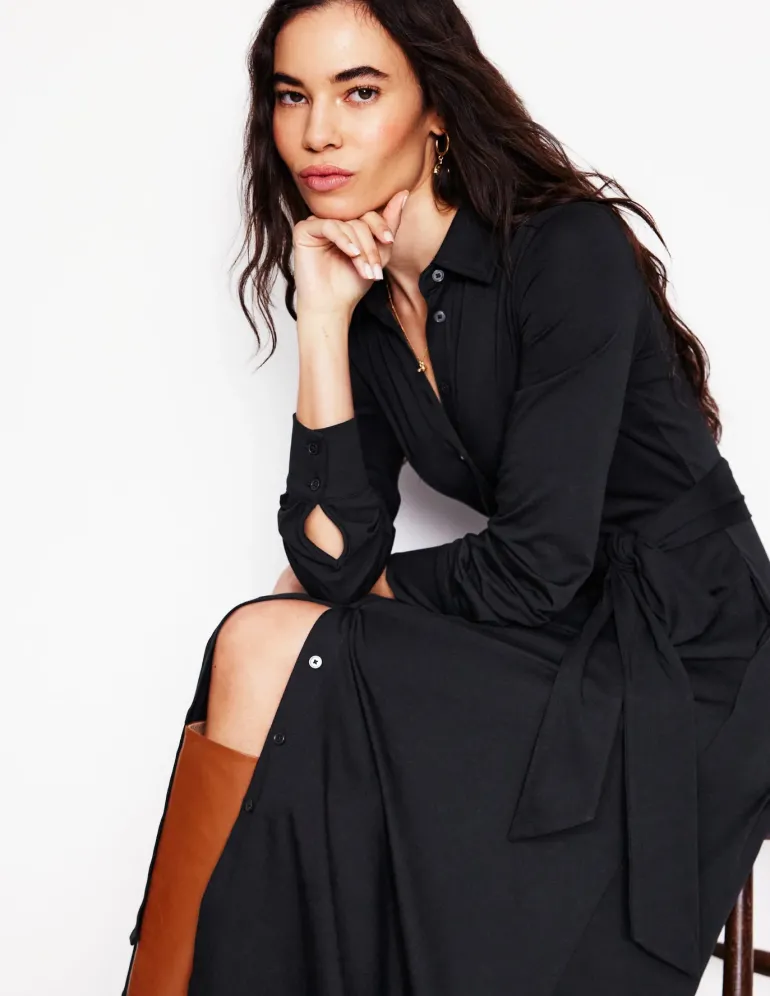 Marcia Jersey Midi Shirt Dress--Boden Discount
