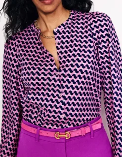 Marina Jersey Shirt-Moonlite Mauve, Terrace Swirl-Boden Best Sale