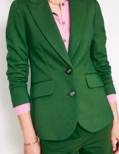Marylebone Ponte Blazer-Emerald Night-Boden Sale