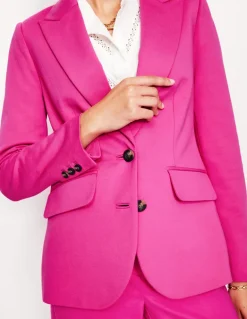 Marylebone Ponte Blazer-Pink Peony-Boden Sale