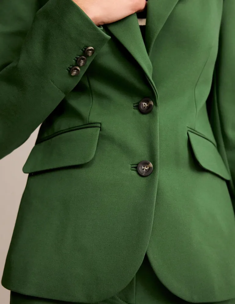 Marylebone Ponte Blazer-Winter Green-Boden Clearance