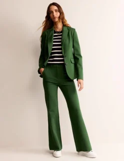 Marylebone Ponte Blazer-Winter Green-Boden Clearance