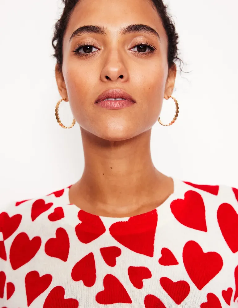 Metal Heart Earrings--Boden Best Sale