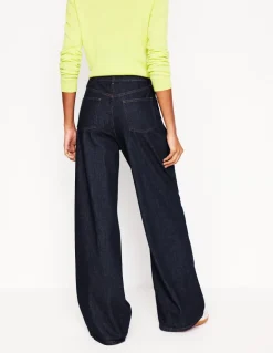 Mid Rise Fluid Denim Pants-Indigo Rinse-Boden Cheap