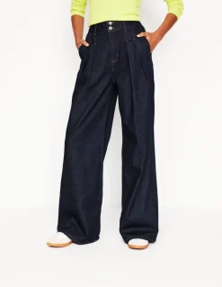 Mid Rise Fluid Denim Pants-Indigo Rinse-Boden Cheap