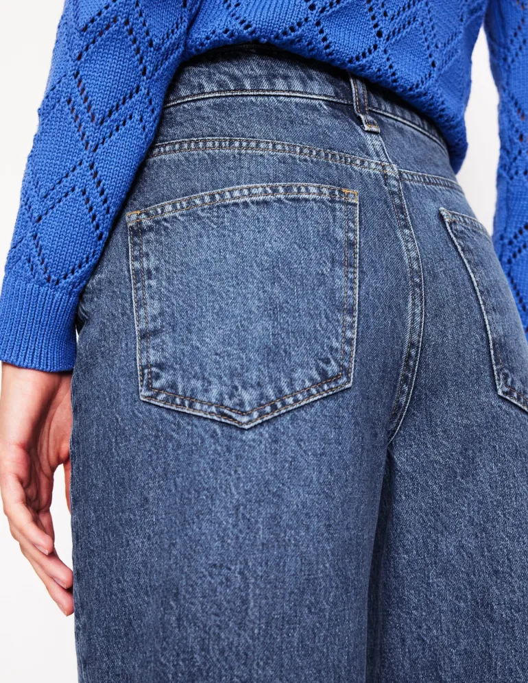 Mid Rise Relaxed Jeans-Mid Vintage-Boden Clearance