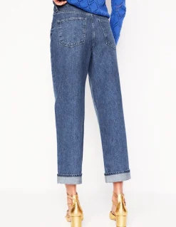 Mid Rise Relaxed Jeans-Mid Vintage-Boden Clearance