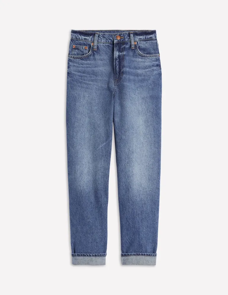 Mid Rise Relaxed Jeans-Mid Vintage-Boden Clearance