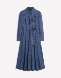 Mila Denim Midi Shirt Dress-Mid Vintage-Boden Outlet