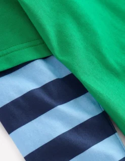 Mock Sleeve T-shirt-Sapling Green-Boden Flash Sale