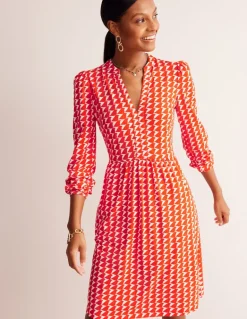 Naomi Relaxed Jersey Dress-Blaze Orange, Birdie-Boden Outlet