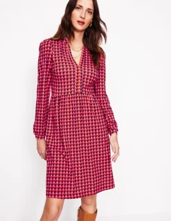 Naomi Relaxed Jersey Dress-Rouge, Sphere Geo-Boden Discount