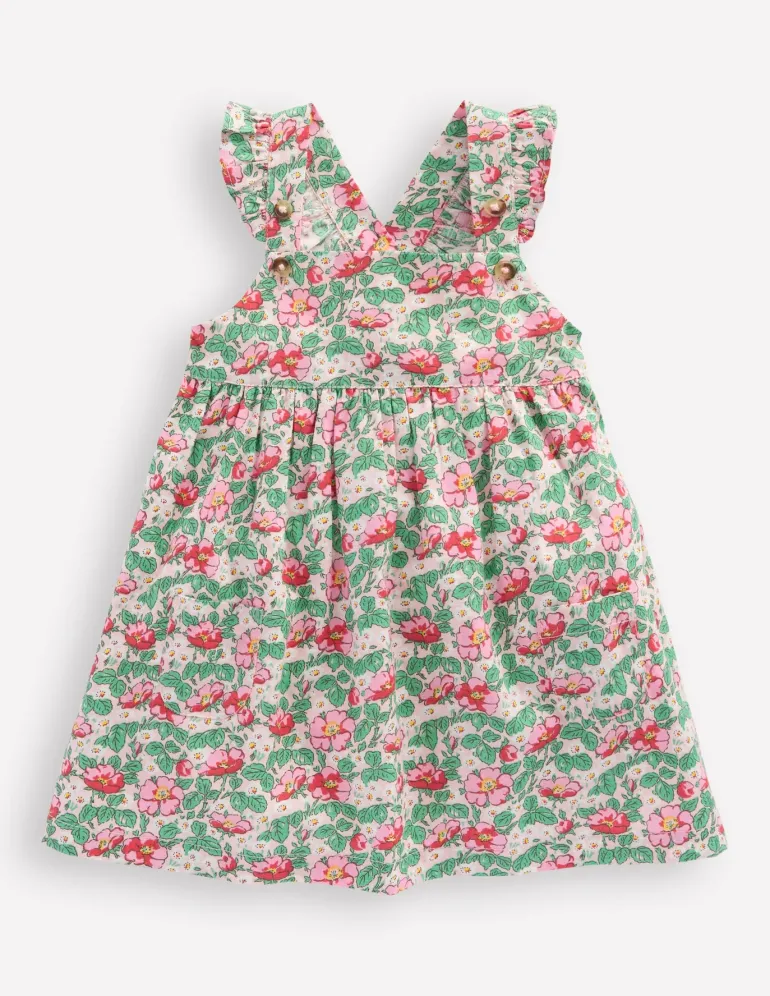 Nostalgic Pinny Dress-Chalk Pink Rose-Boden Flash Sale