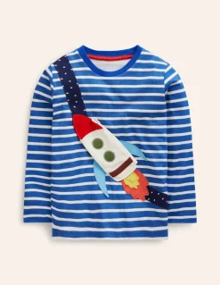 Novelty Bag T-shirt-Delft and Ivory Stripe-Boden Store