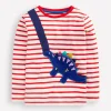 Novelty Bag T-shirt-Poppy Red Dino-Boden Online