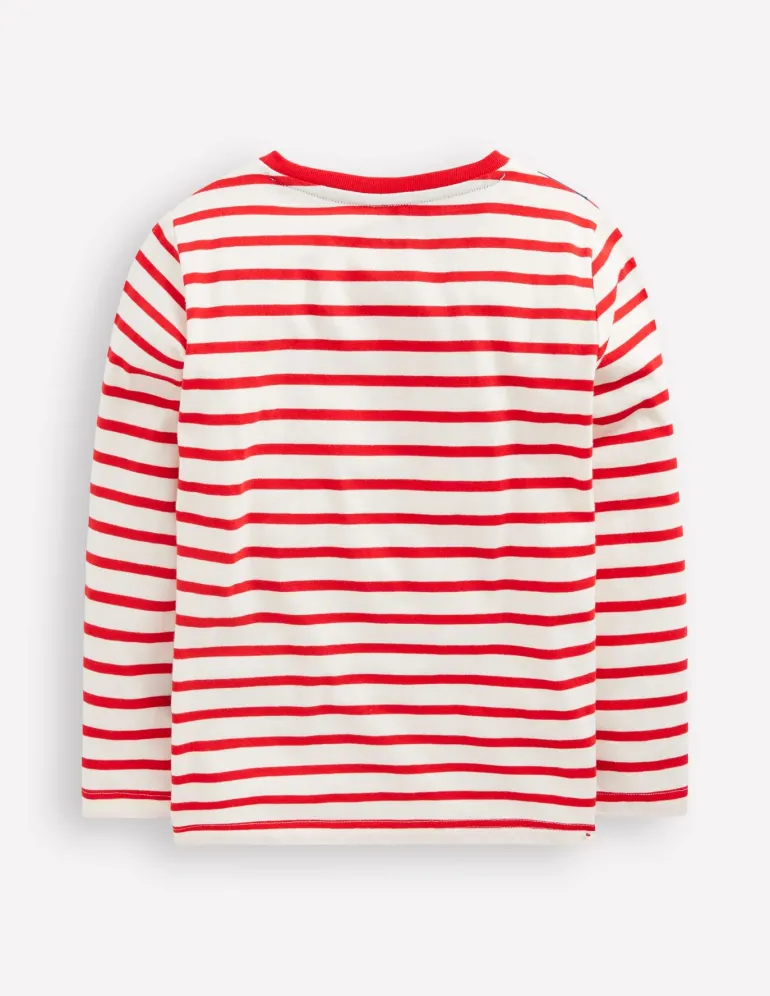 Novelty Bag T-shirt-Poppy Red Dino-Boden Online