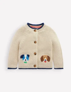 Novelty logo Cardigan-Oatmeal Marl Pets-Boden Shop