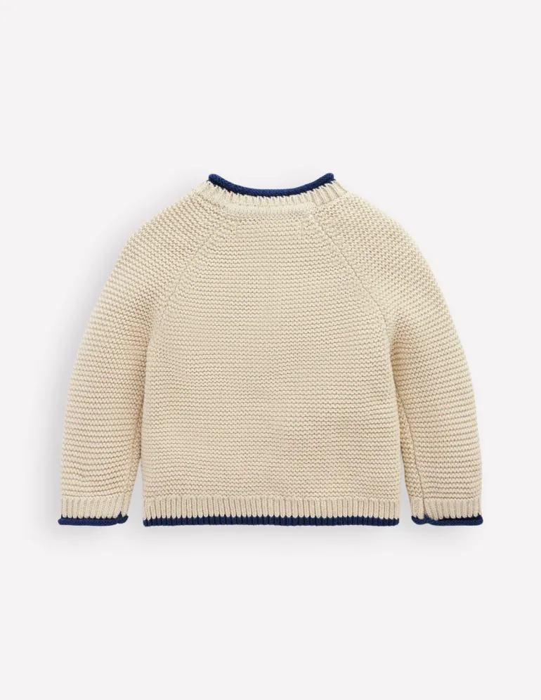 Novelty logo Cardigan-Oatmeal Marl Pets-Boden Shop