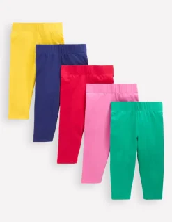 5-Pack Cropped Leggings-Multi Rainbow-Boden New