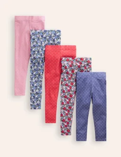 5-Pack Leggings-Multi Spot/Floral-Boden Best Sale