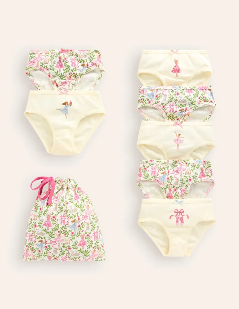 7 Pack Underwear-Ivory Ballet Toile-Boden Store