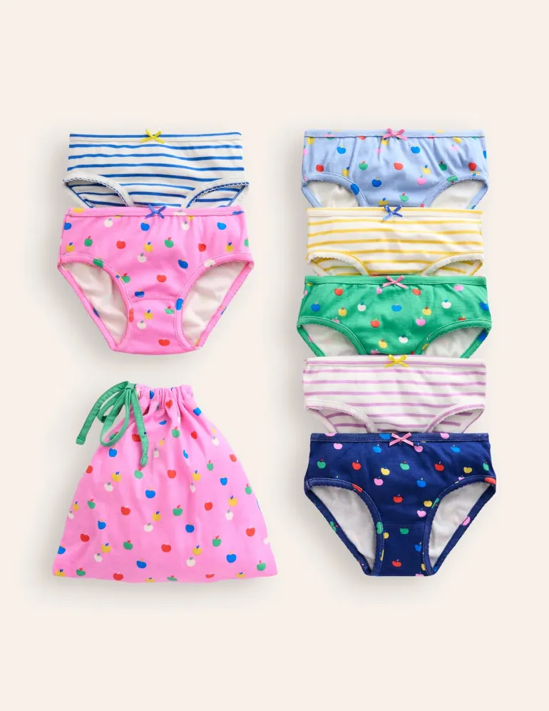7 Pack Underwear-Multi Apples-Boden Outlet