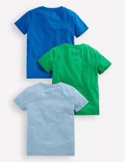 3-Pack Washed Slub T-Shirts-Joyful Multi Pack-Boden Cheap