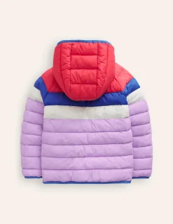 Pack-Away Padded Jacket-Aster Purple Colourblock-Boden Shop