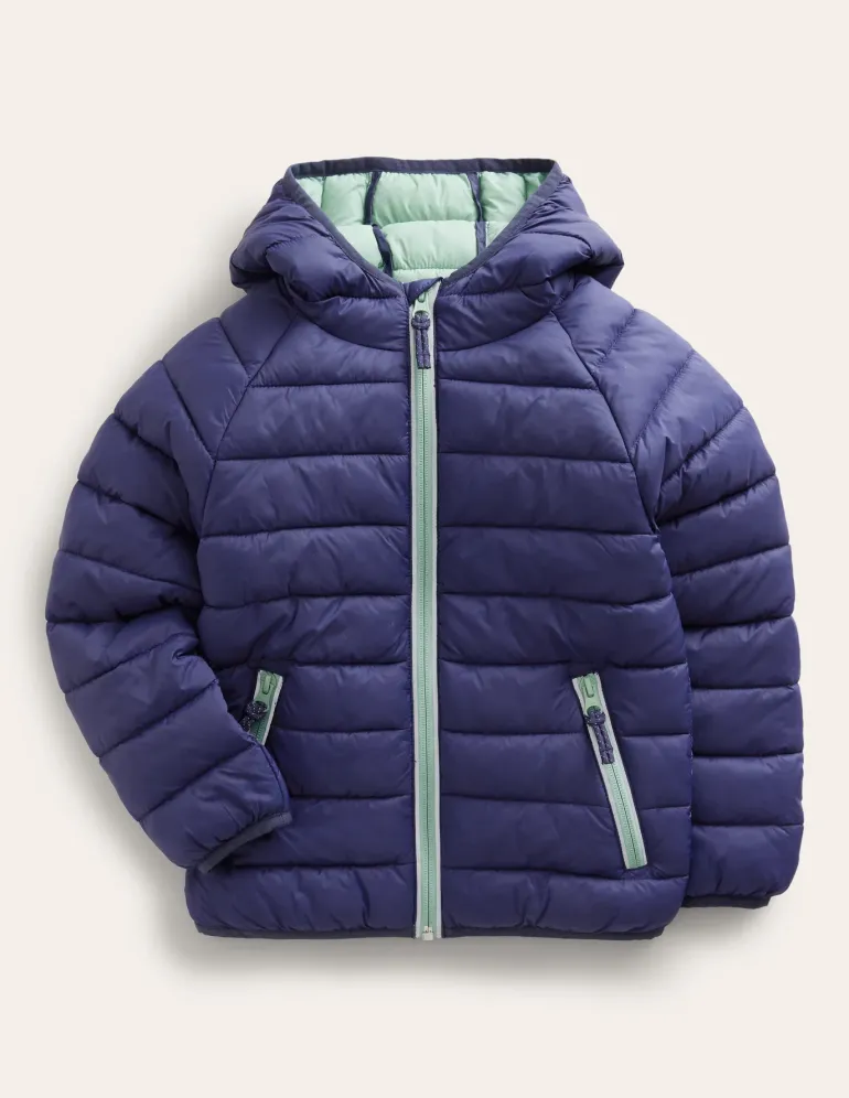 Pack-Away Padded Jacket-College Navy-Boden Clearance