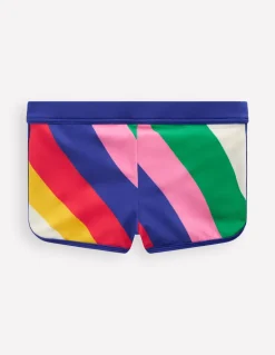 Patterned Swim Shorts-Multi Rainbow Swirl-Boden Shop
