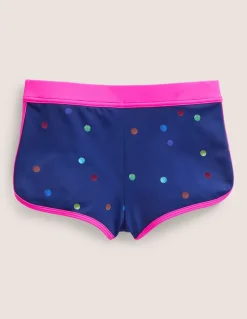 Patterned Swim Shorts-Navy Rainbow Confetti Spot-Boden Cheap